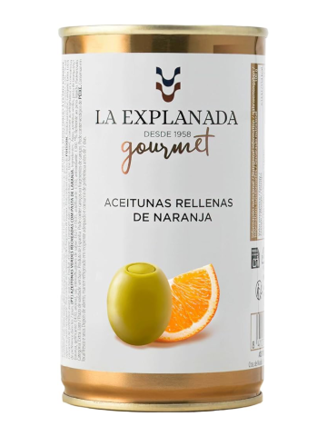 La Explanada Olives Stuffed with Orange 370 gr. - Oliva Oliva