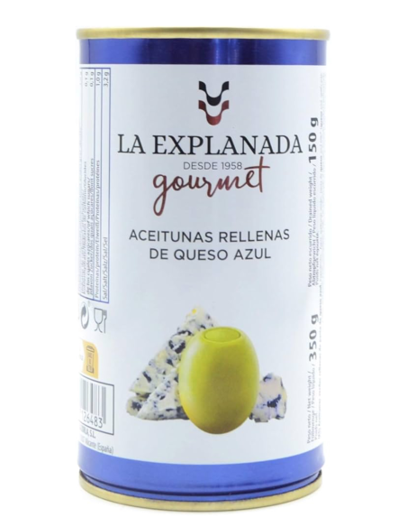 La Explanada Aceitunas Rellenas de Queso Azul 370 gr. - Oliva Oliva