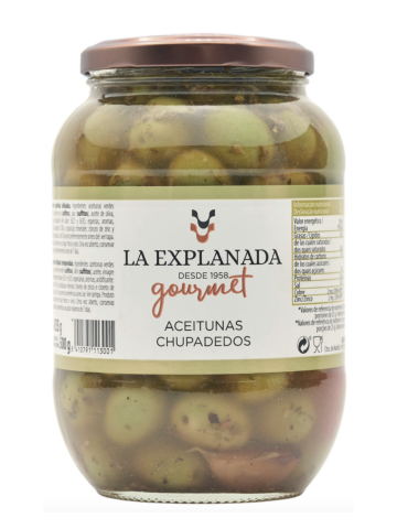 La Explanada Olives Chupadedos 850 gr. - Oliva Oliva