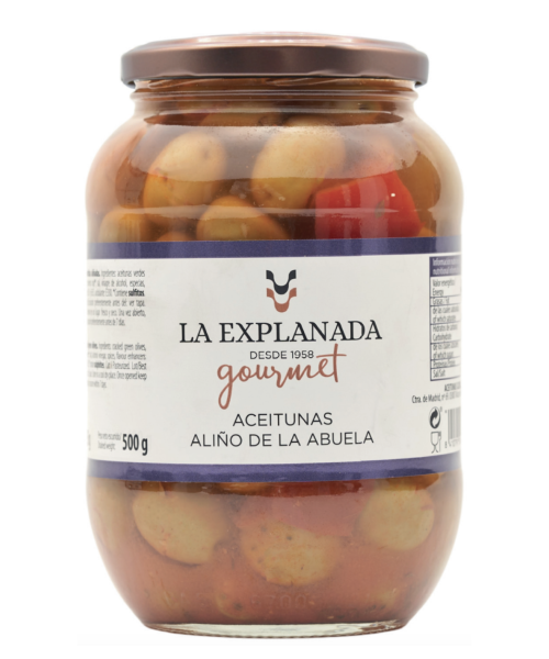La Explanada Aceitunas Aliño de la Abuela 850 gr. - Oliva Oliva