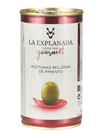 La Explanada Olives Stuffed with Pepper 370 gr. - Oliva Oliva