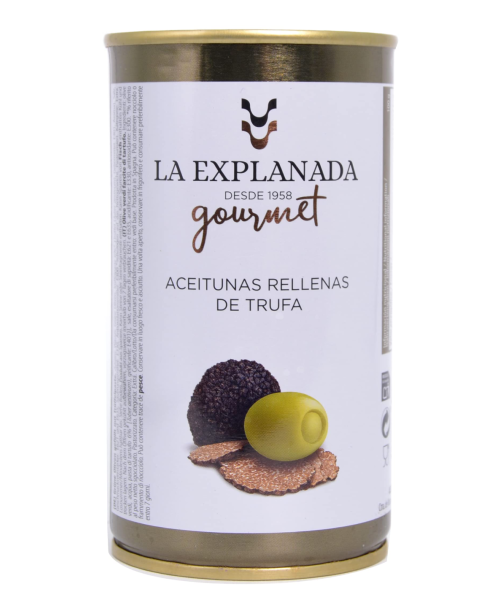 La Explanada Oliven mit Trüffel gefüllt 370 gr. - Oliva Oliva