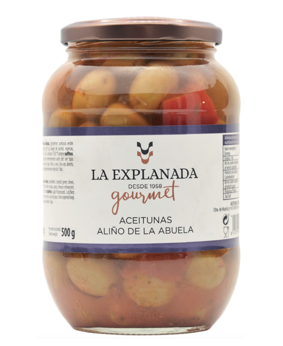 La Explanada Aceitunas Aliño de la Abuela 850 gr. - Oliva Oliva