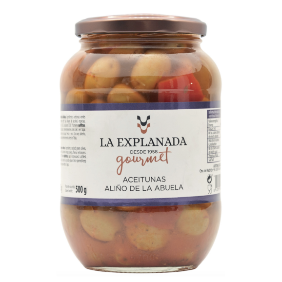 La Explanada Aliño de la Abuela Olives 850 gr. - Oliva Oliva