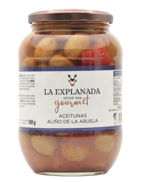 La Explanada Aliño de la Abuela Olives 850 gr. - Oliva Oliva