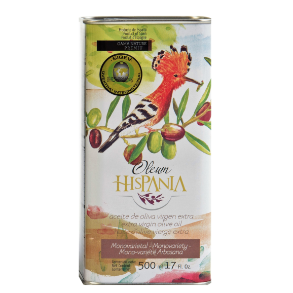 Oleum Hispania Nature Premium Arbosana Bidon 500 ml. - Oliva Oliva