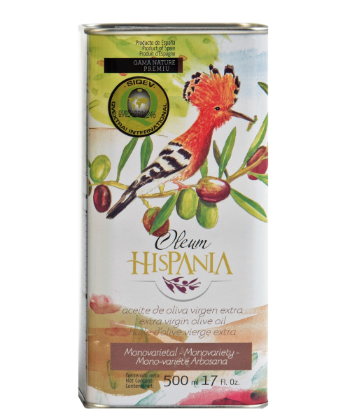 Oleum Hispania Nature Premium Arbosana Tin 500 ml. - Oliva Oliva