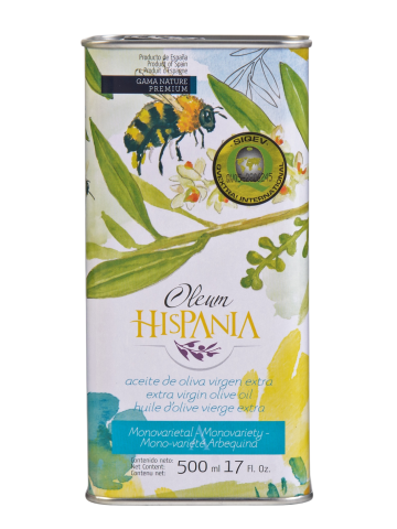 Oleum Hispania Nature Premium Arbequina Tin 500 ml. - Oliva Oliva