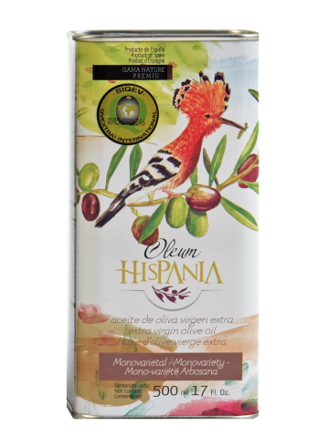 Oleum Hispania Nature Premium Arbosana Tin 500 ml. - Oliva Oliva