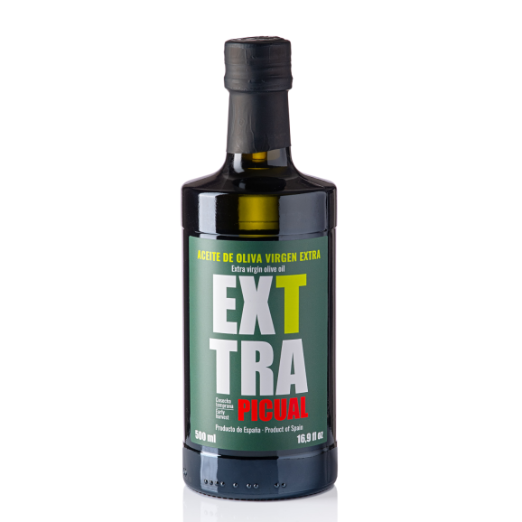 Exttra Picual Botella de vidrio 500 ml. - Oliva Oliva