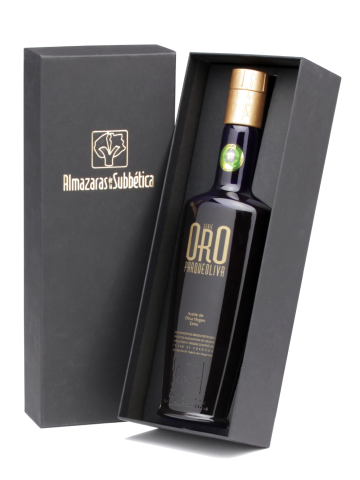 Parqueoliva Serie Oro Estuche + Botella vidrio 500 ml. - Oliva Oliva