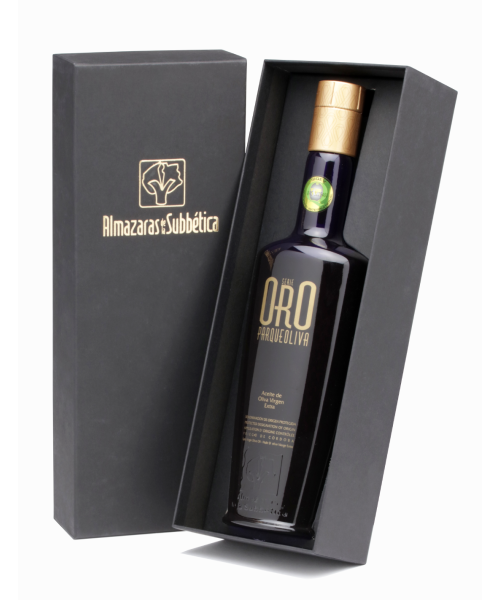 Parqueoliva Serie Oro Box + Glass bottle 500 ml. - Oliva Oliva