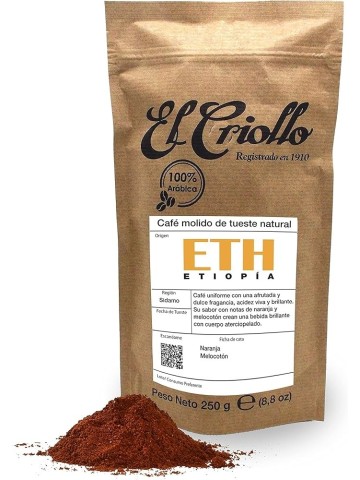 El Criollo Äthiopischer Kaffee Gemahlen Paket 250 gr. - Oliva Oliva