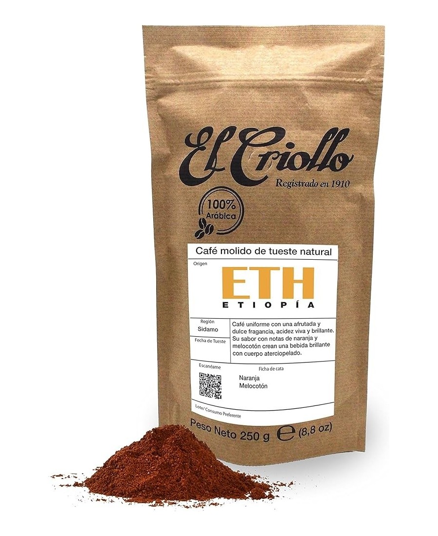 El Criollo Äthiopischer Kaffee Gemahlen Paket 250 gr. - Oliva Oliva