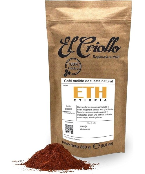 El Criollo Äthiopischer Kaffee Gemahlen Paket 250 gr. - Oliva Oliva