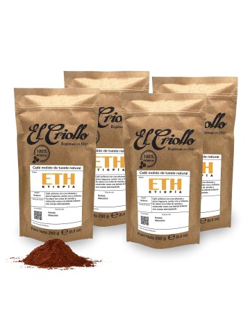 El Criollo Äthiopischer Kaffee Gemahlen Paket 250 gr. - Oliva Oliva