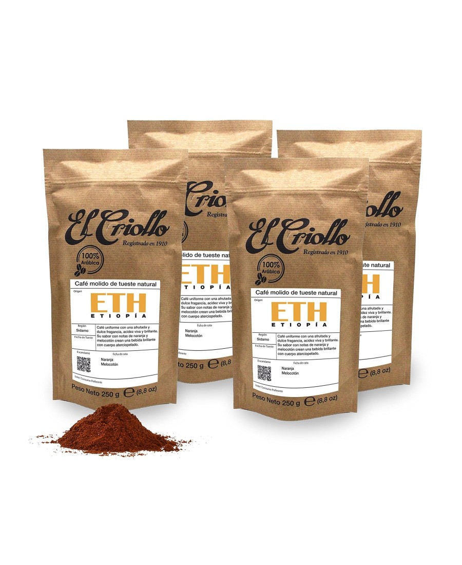 El Criollo Äthiopischer Kaffee Gemahlen Paket 250 gr. - Oliva Oliva