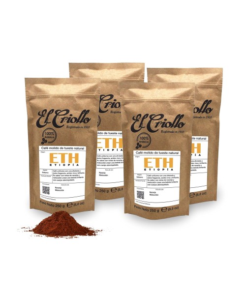 El Criollo Café de Etiopía Molido Paquete 250 gr. - Oliva Oliva