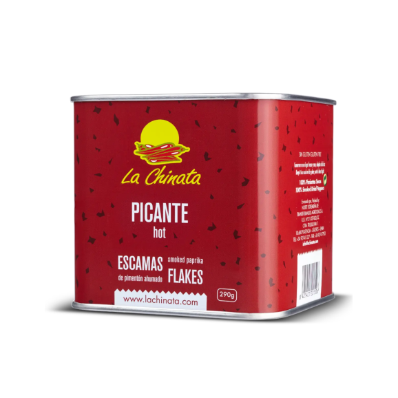 La Chinata Flocons de Paprika Fumé Piquant Boîte 290 gr. - Oliva Oliva