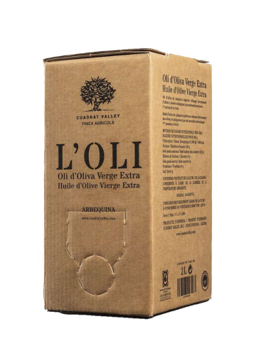 Cuadrat Valley L'Oli Arbequina Bag in Box 2L - Oliva Oliva