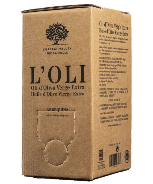 Cuadrat Valley L'Oli Arbequina Bag in Box 5L - Oliva Oliva
