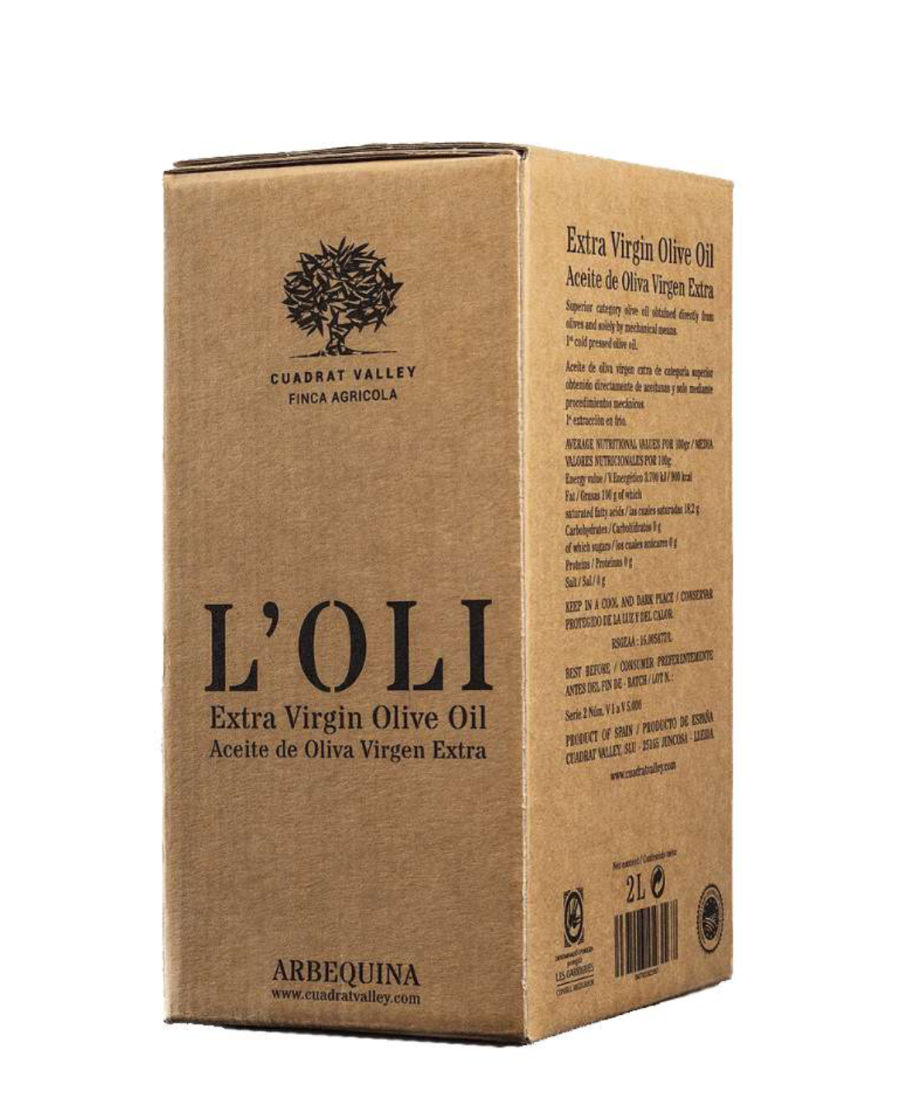Cuadrat Valley L'Oli Arbequina Bag in Box 2L - Oliva Oliva