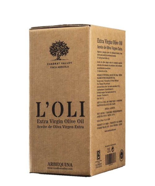 Cuadrat Valley L'Oli Arbequina Bag in Box 2L - Oliva Oliva