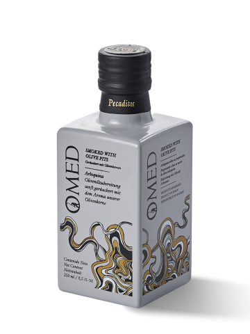 OMED Arbequina Ahumado Botella de vidrio 250 ml. - Oliva Oliva