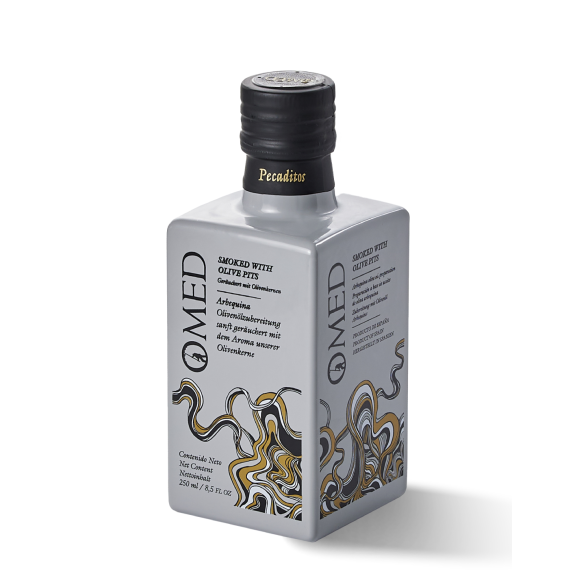 OMED Arbequina Ahumado Botella de vidrio 250 ml. - Oliva Oliva