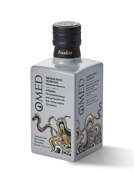 OMED Smoked Arbequina Glass bottle 250 ml. - Oliva Oliva