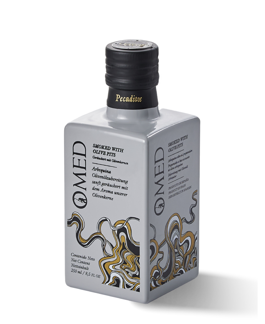 OMED Arbequina Fumée Bouteille en verre 250 ml. - Oliva Oliva