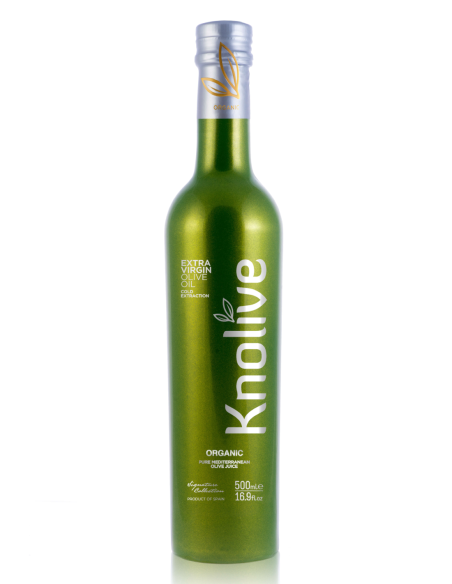 Knolive Organic Botella de vidrio 500 ml. - Oliva Oliva