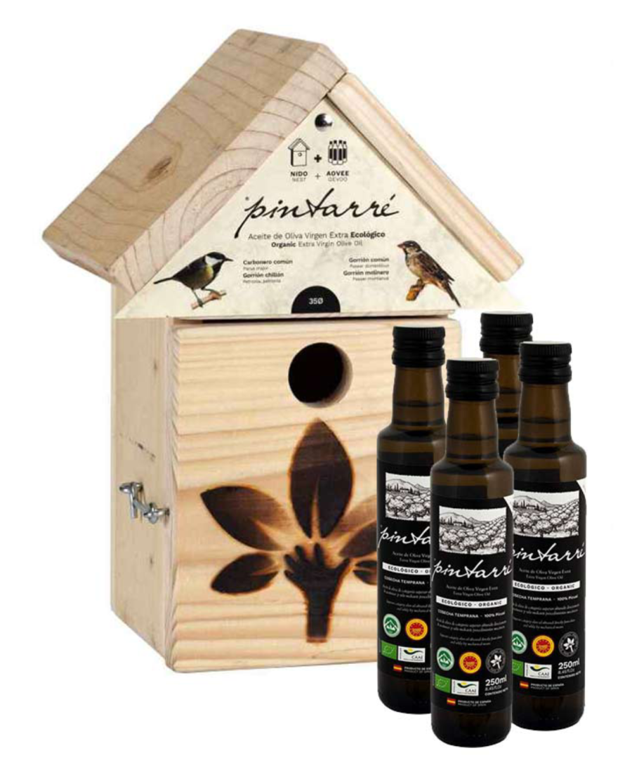 Pintarré Nid 35ø avec 4 Bouteilles en verre 250 ml. - Oliva Oliva