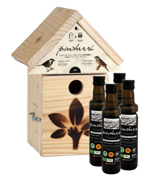 Pintarré Nido 35ø con 4 Botellas de vidrio 250 ml. - Oliva Oliva