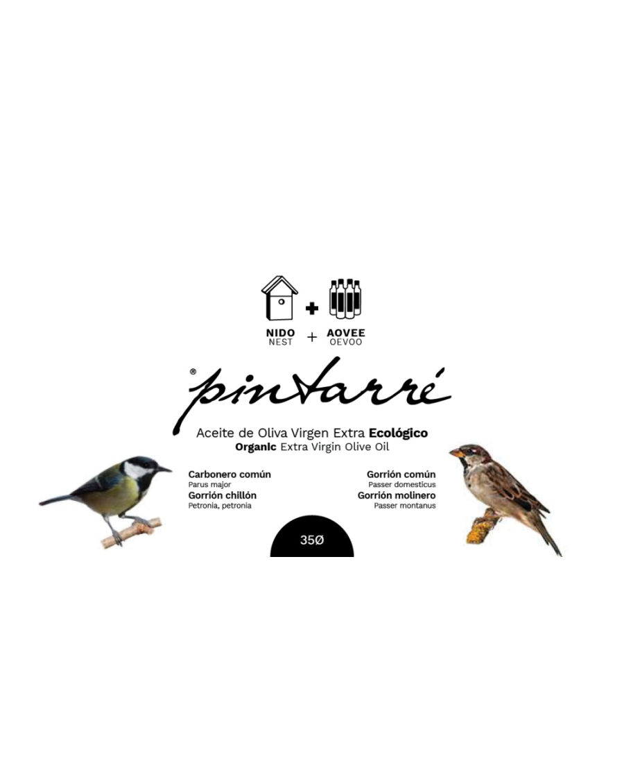 Pintarré Nido 35ø con 4 Botellas de vidrio 250 ml. - Oliva Oliva