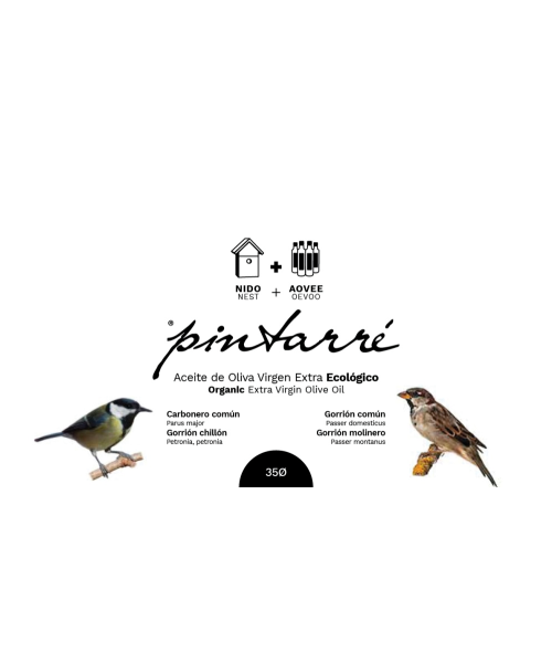 Pintarré Nido 35ø con 4 Botellas de vidrio 250 ml. - Oliva Oliva