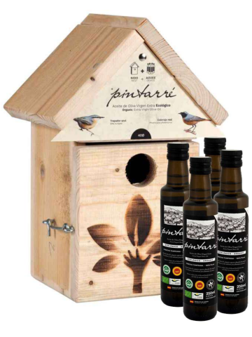 Pintarré Nido 40ø con 4 Botellas de vidrio 250 ml. - Oliva Oliva