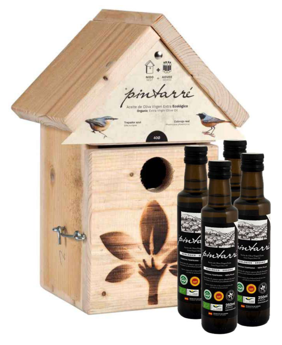 Pintarré Nid 40ø avec 4 Bouteilles en verre 250 ml. - Oliva Oliva