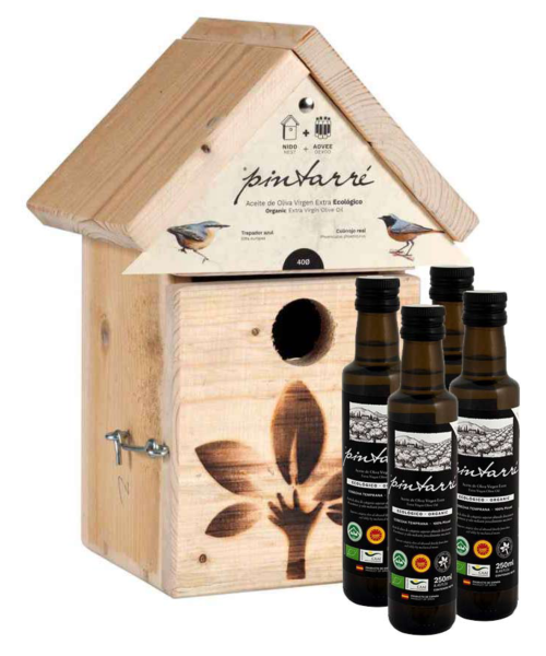Pintarré Nest 40ø with 4 Glass bottles 250 ml. - Oliva Oliva