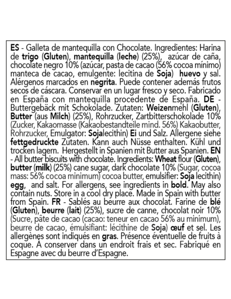 Abbye Biscuits Sablés au beurre aux chocolat 140 gr. - Oliva Oliva