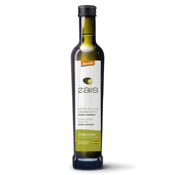 Zais Biodynamic Arbequina Glass bottle 500 ml. - Oliva oliva
