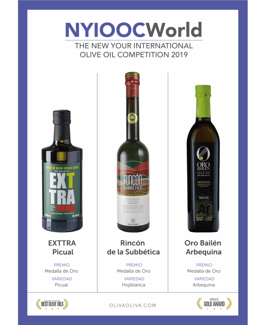 Best olive oils in the world Gold Medal New York 2019 - Oliva Oliva