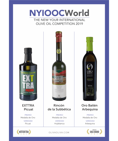 Best olive oils in the world Gold Medal New York 2019 - Oliva Oliva