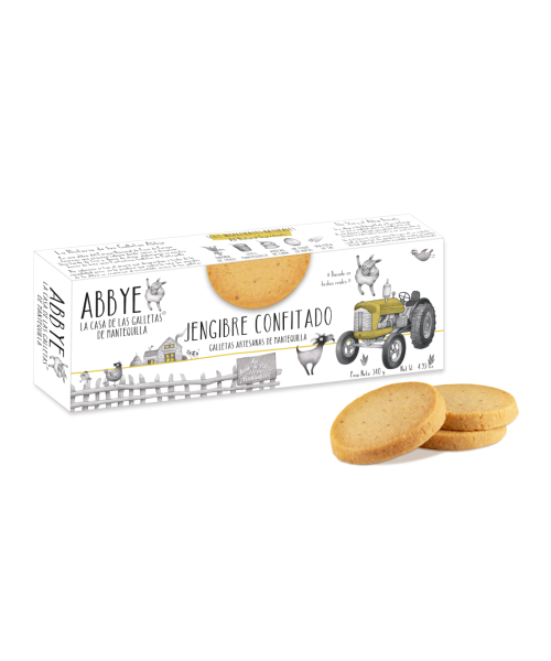 Abbye Biscuits Buttergebäck mit Kandierter Ingwer - Oliva Oliva