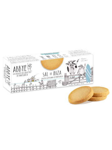 Abbye Biscuits Sablés au beurre au sel d'lbiza 140 gr. - Oliva Oliva