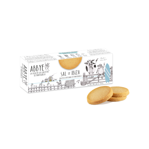Abbye Biscuits Sablés au beurre au sel d'lbiza 140 gr. - Oliva Oliva