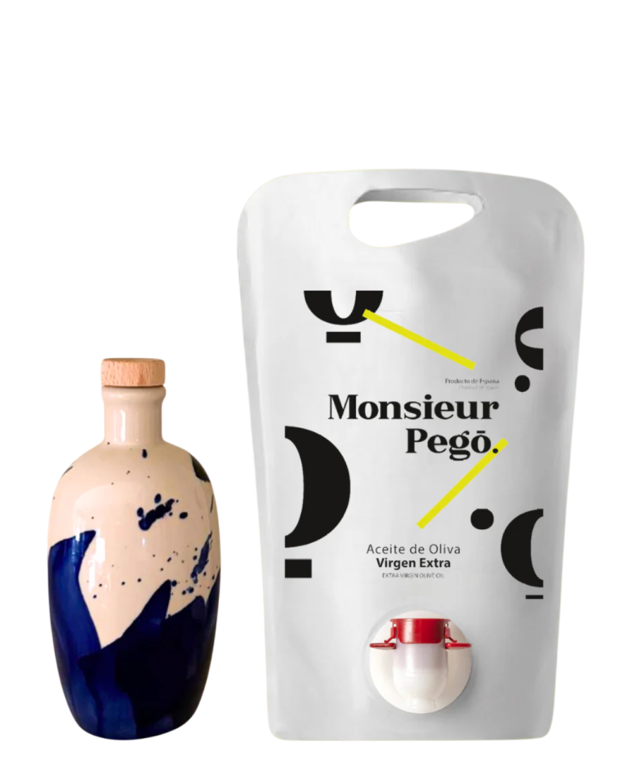 Monsieur Pegó Bouteille 250 ml. + Récipient refill 1,5L - Oliva Oliva