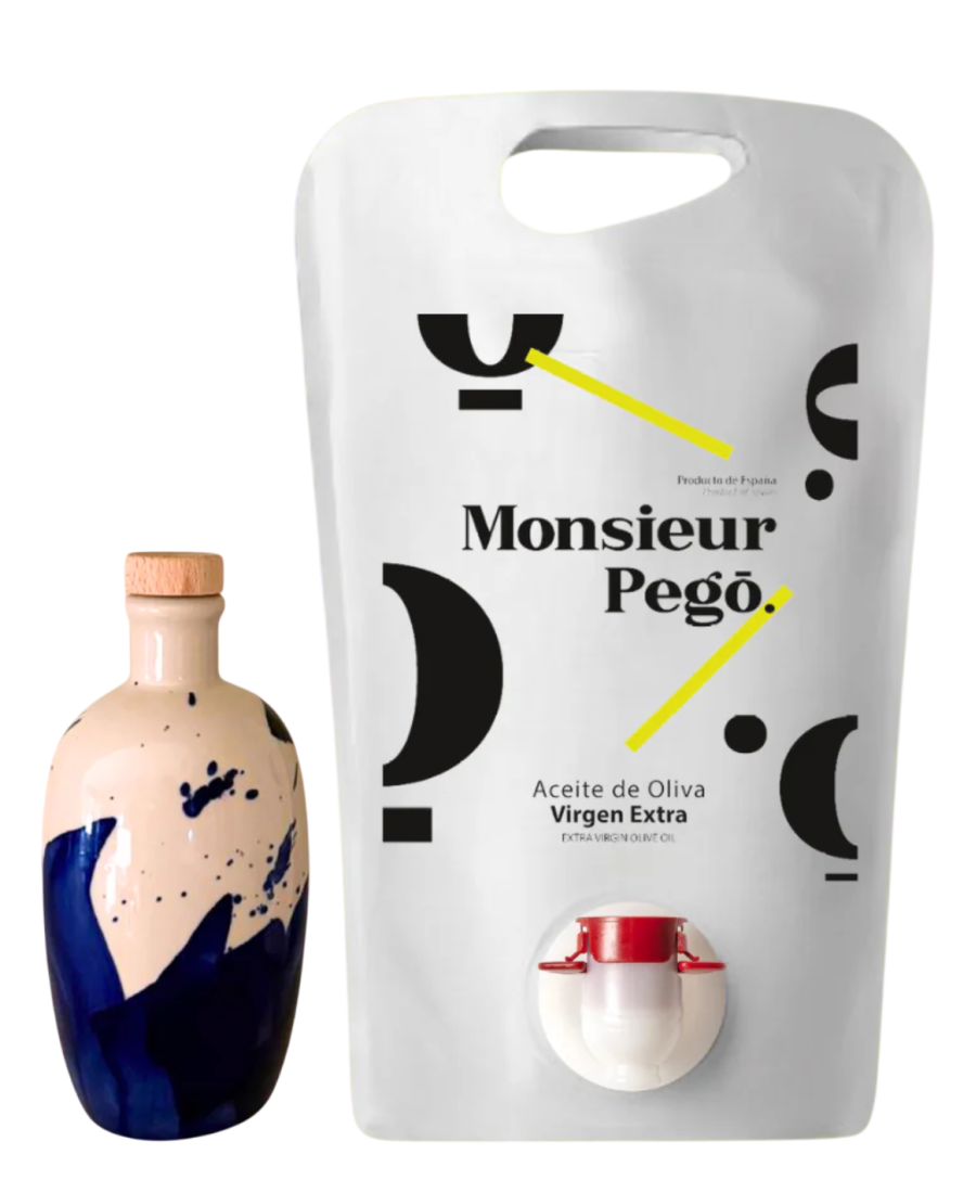 Monsieur Pegó Bouteille 250 ml. + Récipient refill 3L - Oliva Oliva