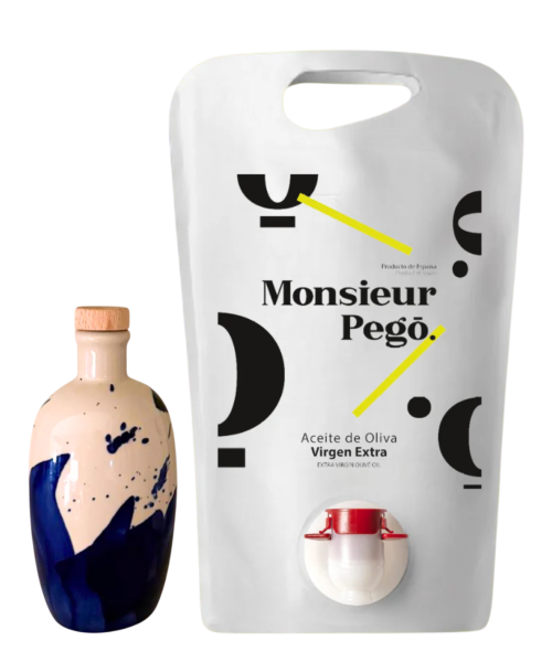 Monsieur Pegó Hojiblanca Flasche 250 ml. + Nachfüllbehälter 3L - Oliva Oliva