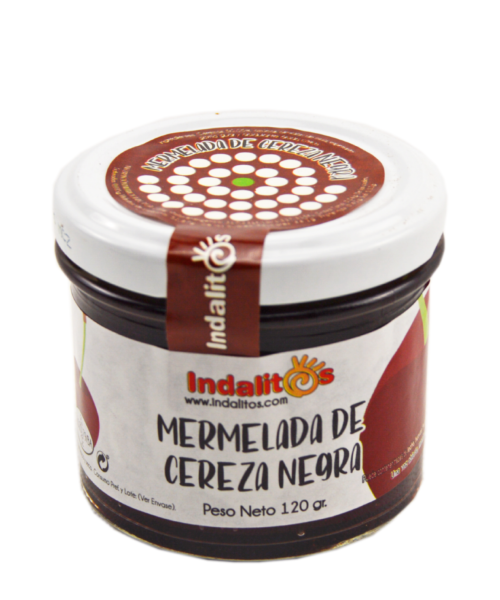 Indalitos Black Cherry Jam Glass jar 120 gr. - Oliva Oliva